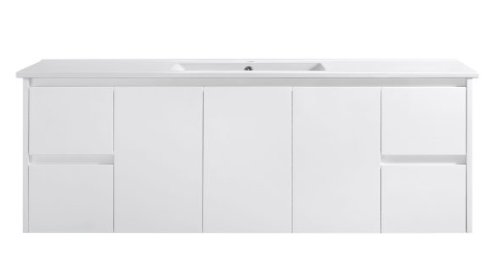 Willow Wall Hung Vanity 1500mm Double Bowl Top