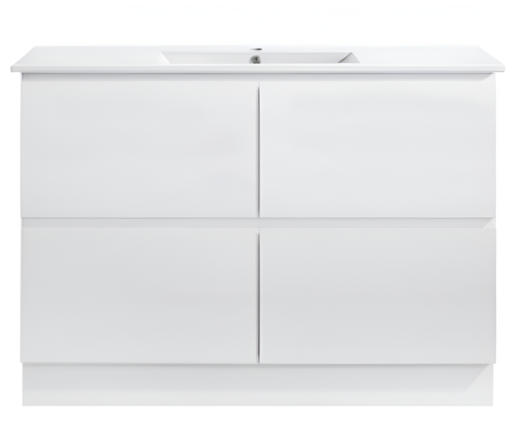 Core Floor Standing 4 Drawer Vanity 1200mm Double Bowl Top