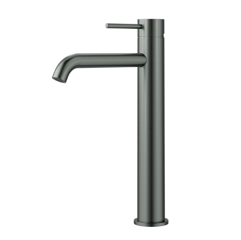 PLC2002SS Otus Slimline Basin Mixer High Rise Curved Spout