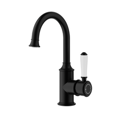 HYB868-201A Clasico Basin Mixer Gooseneck / Ceramic Handle