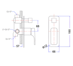 PSL3002 Eden Wall Mixer Diverter