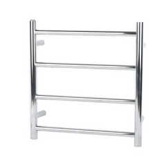 CH04.R.HTR Round Chrome Electric Heated Towel Rack 4 Bars