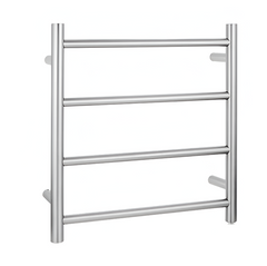 CH04.R.HTR Round Chrome Electric Heated Towel Rack 4 Bars