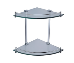 85303 – Double Corner Glass Shelf