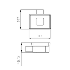 BK1606 – SS ECKIG Soap Dish