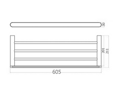 BK2311 – SS RUND Towel Rack