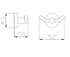 BK425 – RUND Double Robe Hook