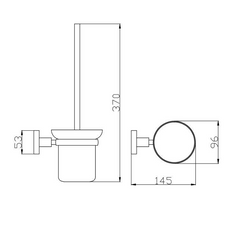 BK429 – RUND Glass Toilet Brush Holder