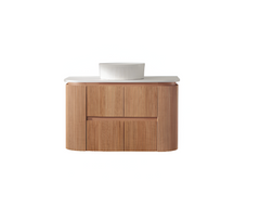 Bristol Fluted Curved Wall Hung Vanity 1200mm