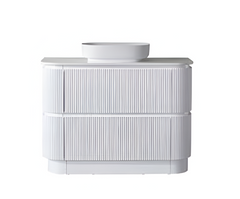 Hudson Fluted Curved Floor Standing Vanity 1200mm