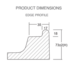 White Polymarble Shower Base with 900 side Centre Rear Drain 1200*900mm