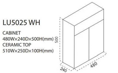 LU5025W Mini Wall Hung Vanity