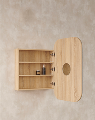 Eric Collection Round Corner Shaving Cabinet 600x900mm