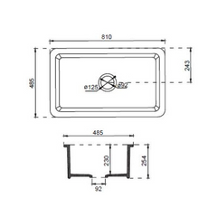 BL3219 Ceramics Drop in Sink 810*485*254mm