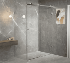 Violet Series 10mm Frameless Sliding Door Shower Screen Front (1000-1200mm) and Return (950-1100mm)