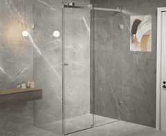 Violet Series 10mm Frameless Sliding Door Shower Screen Front (1550-2000mm) and Return (950-1100mm)