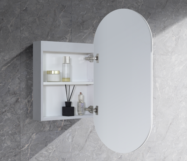 Krystal Oval Shape LED Shaving Cabinet | Sunny