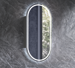 Krystal Oval Shape LED Shaving Cabinet | Sunny