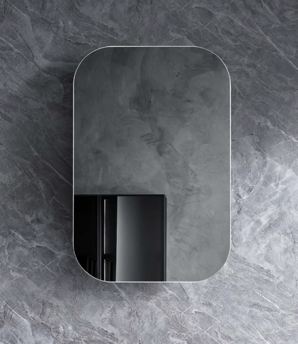 Eric Collection Round Corner Shaving Cabinet 600x900mm
