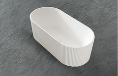 Matte White Free Standing Groove Bath Tub 1500*750*580mm